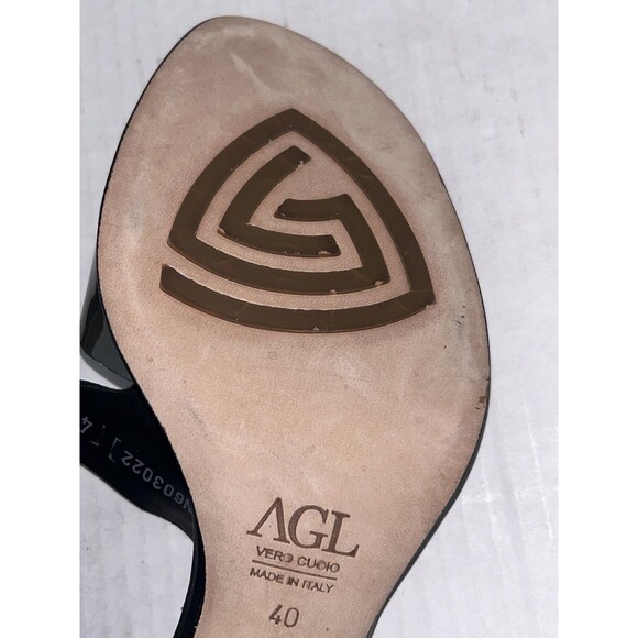 ATTILIO GIUSTI LEOMBRUNI AGL  Black FLASH Heels Sandals Shoes - Picture 13 of 16